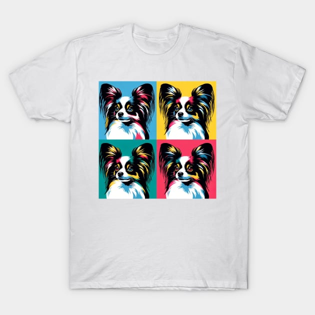 Papillon Pop Art - Dog Lover Gifts T-Shirt by PawPopArt